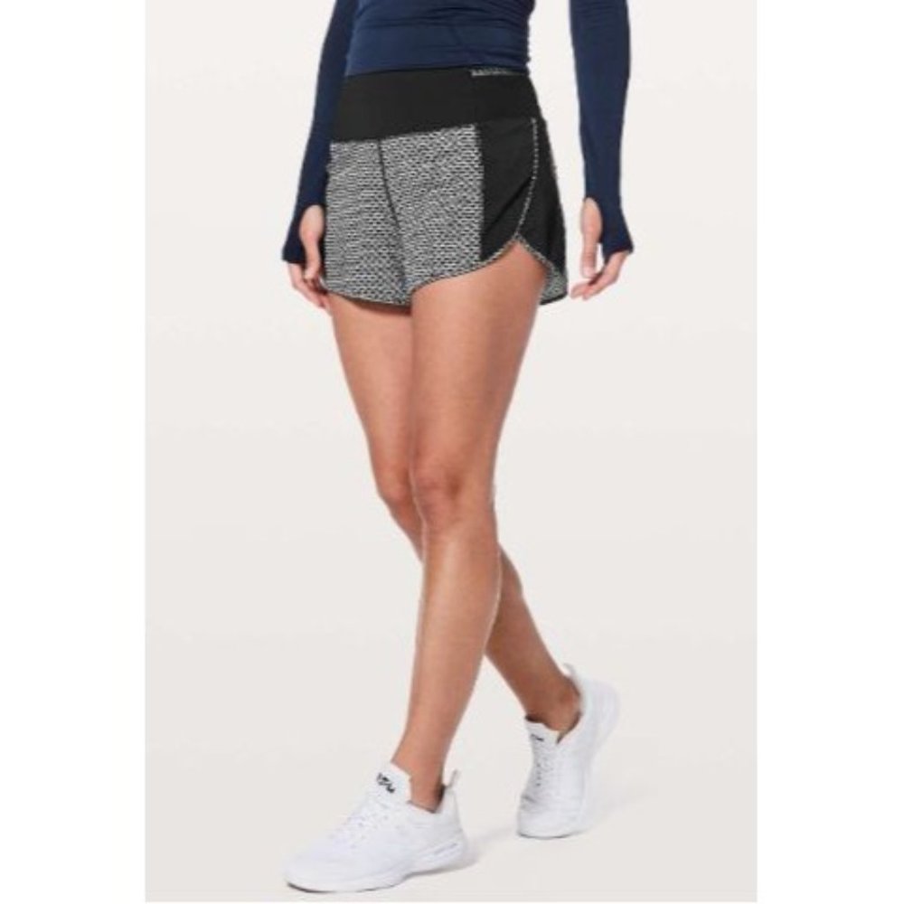 Lululemon Real Quick Short *Perforated 3.5" Swift Ulta Black White Size‎ 4 $58